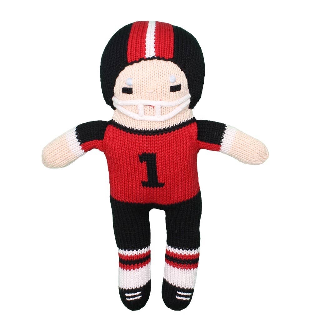 Football Player Knit Dolls: Purple/Gold