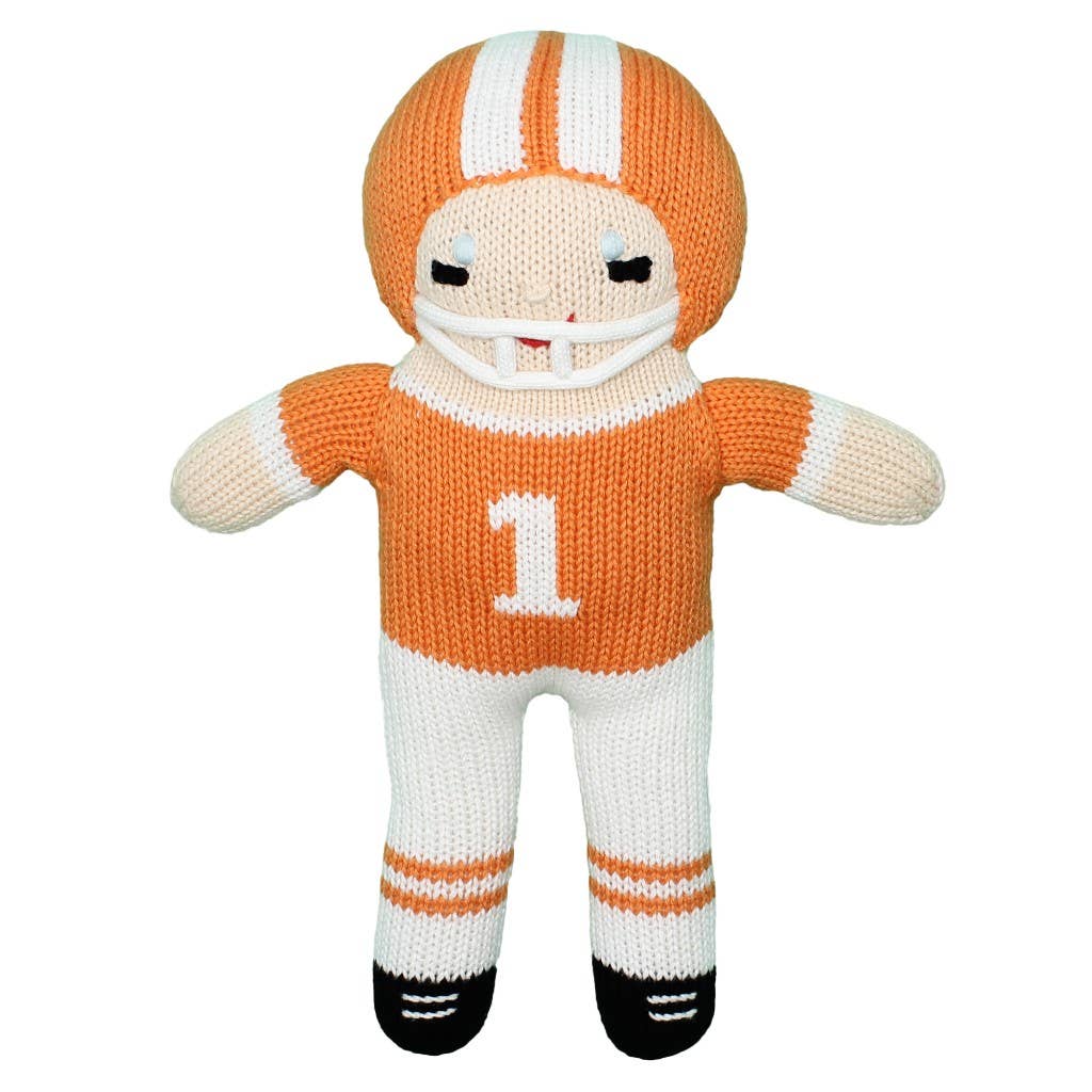 Football Player Knit Dolls: Purple/Gold