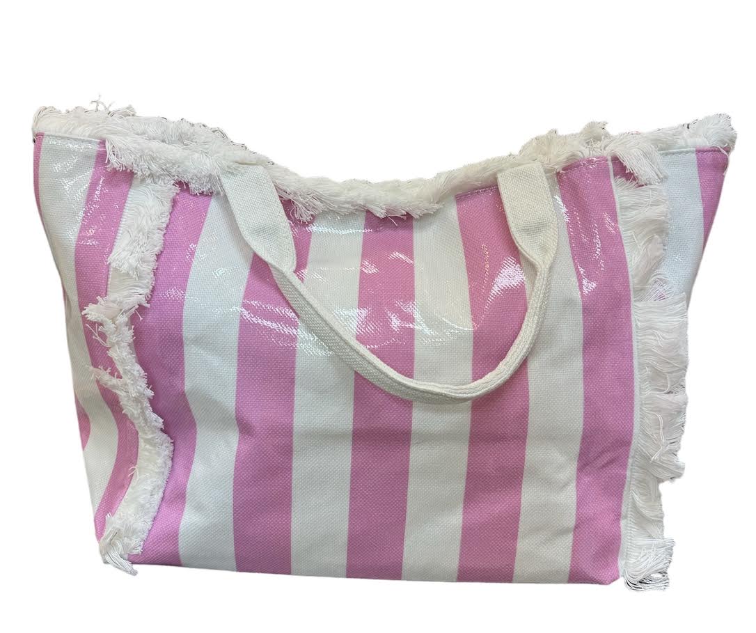 Linen Fringe Tote Bag