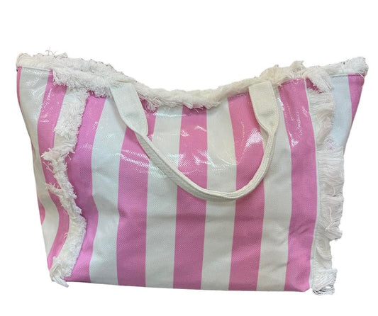 Linen Fringe Tote Bag