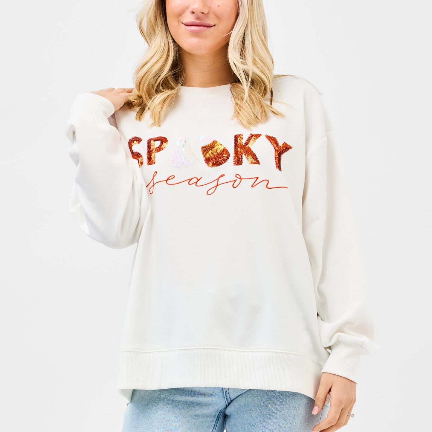 Spooky Season Sequin Sweatshirt