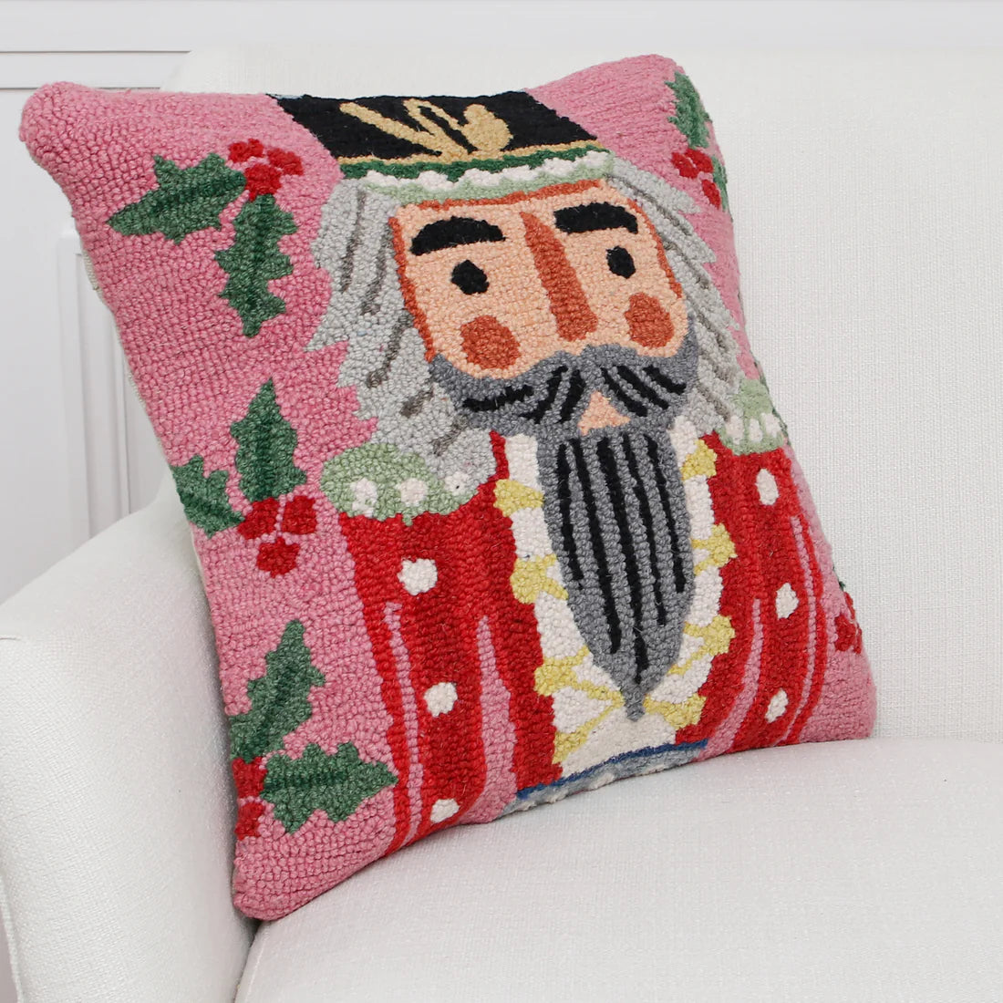 Square Nutcracker Wool Pillow