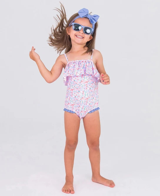 Sparkle Shimmer On Single Ruffle One Piece