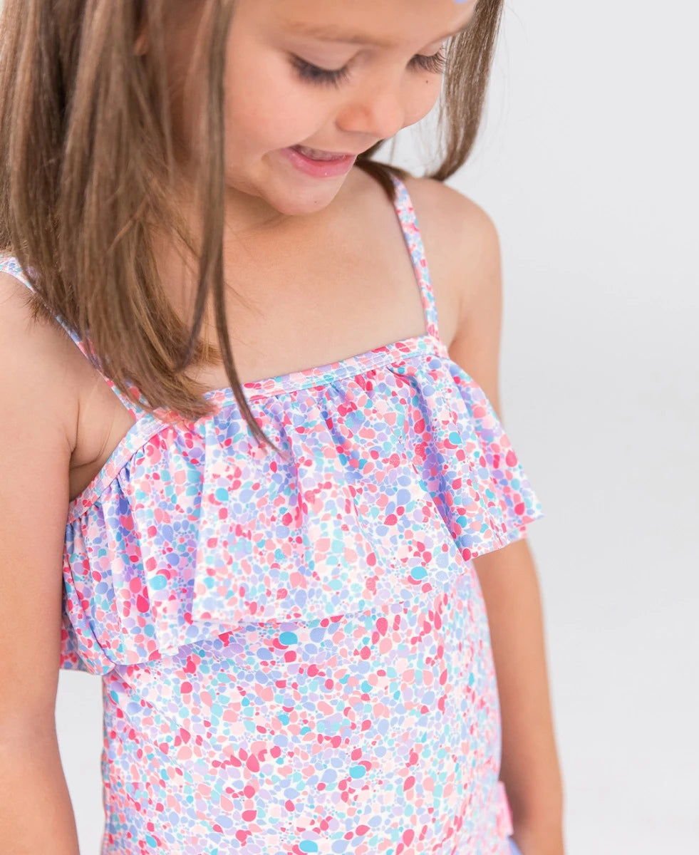 Sparkle Shimmer On Single Ruffle One Piece