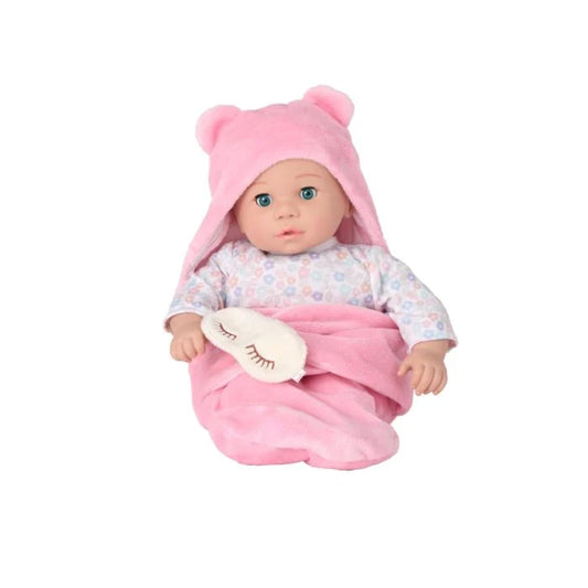 14" Sweet Smiles – Bear Sleep Sack & Bedtime Baby Doll Set