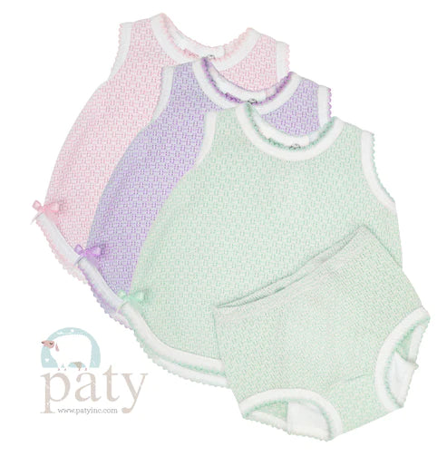 Paty Sleeveless Top with Diaper Cover Set