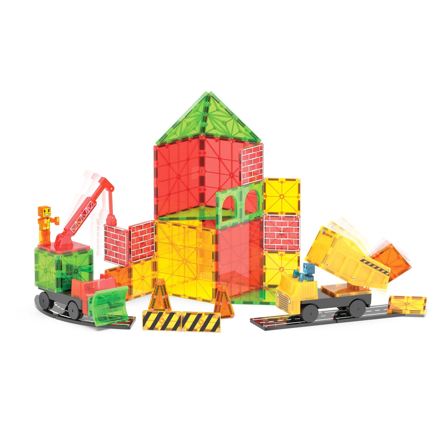 MAGNA-TILES Builder XL; Trucks 50 Piece Set