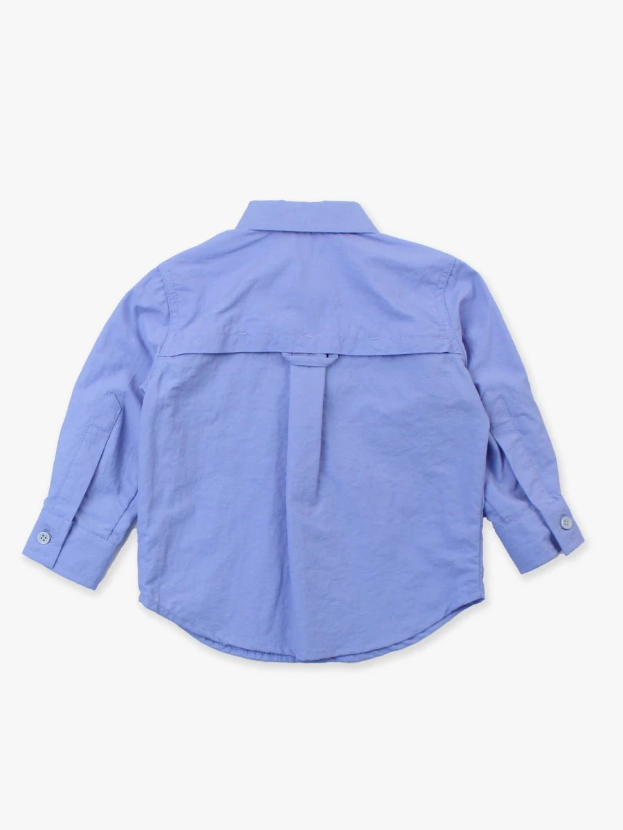 Periwinkle Blue Sun Protective Button Down Shirt