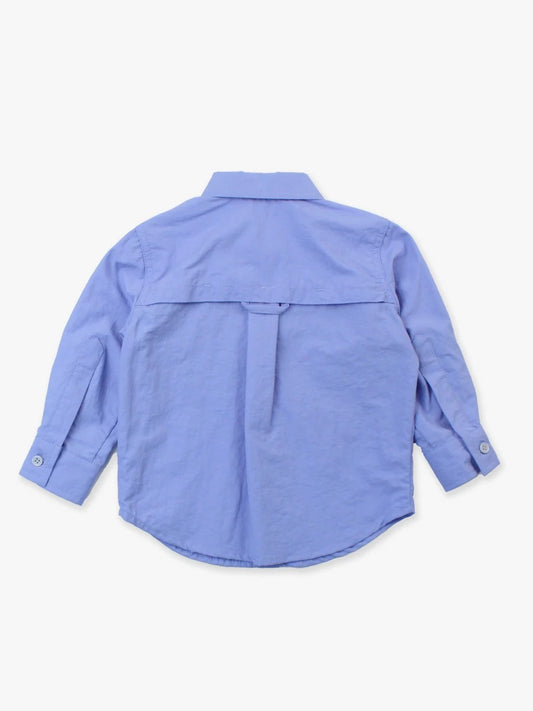 Periwinkle Blue Sun Protective Button Down Shirt