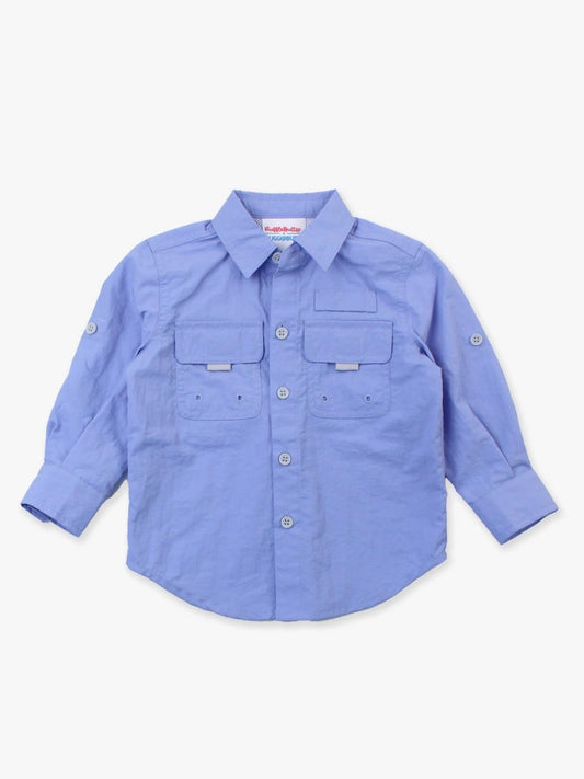 Periwinkle Blue Sun Protective Button Down Shirt