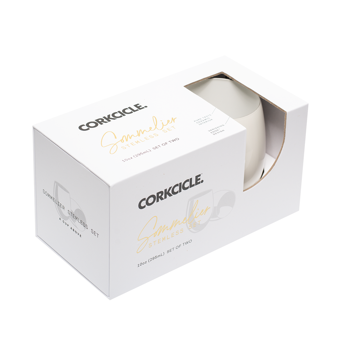 Sommelier Stemless - Double Pack - Gloss Oat Milk