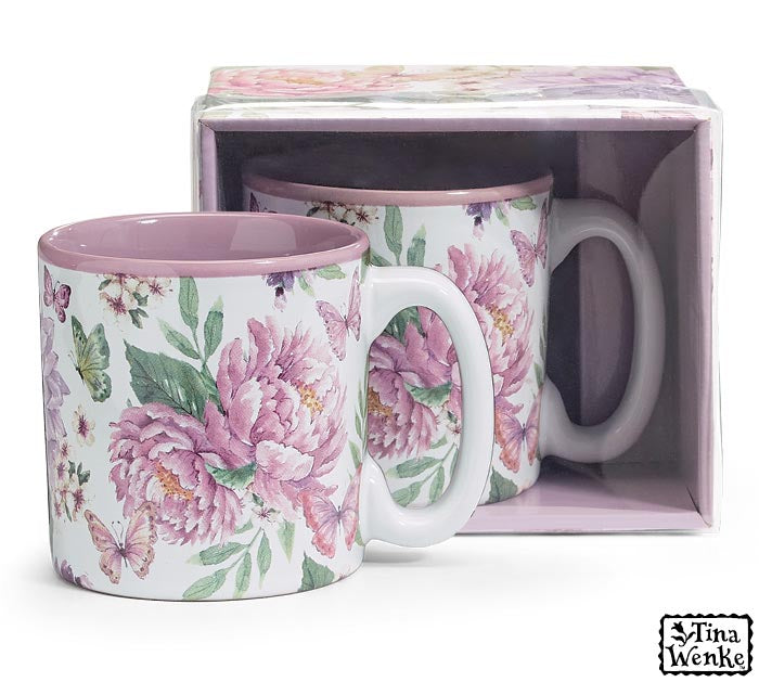 Floral Blooms and Butterflies Mug