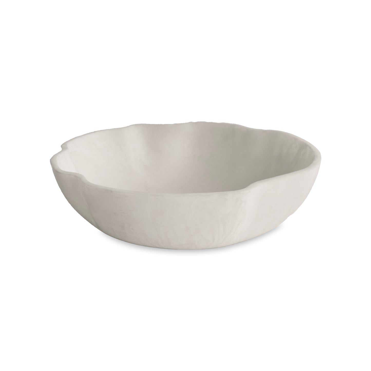 Resin Sorbet Large Wavy Round Bowl (Coconut)