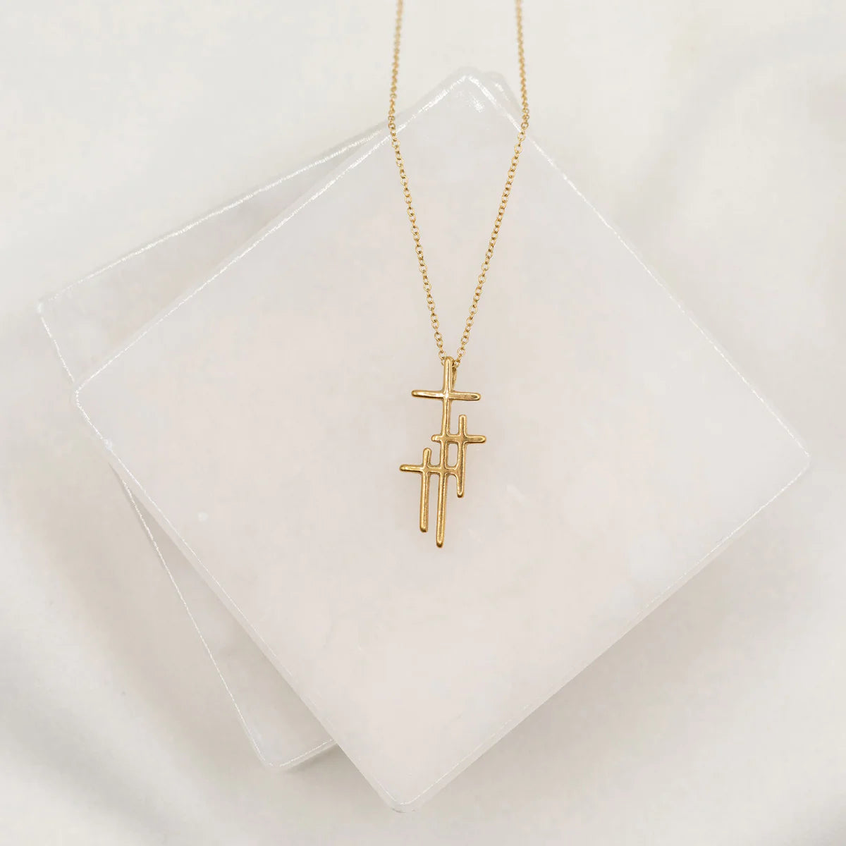 MSMH Faithful Light Three Cross Necklace
