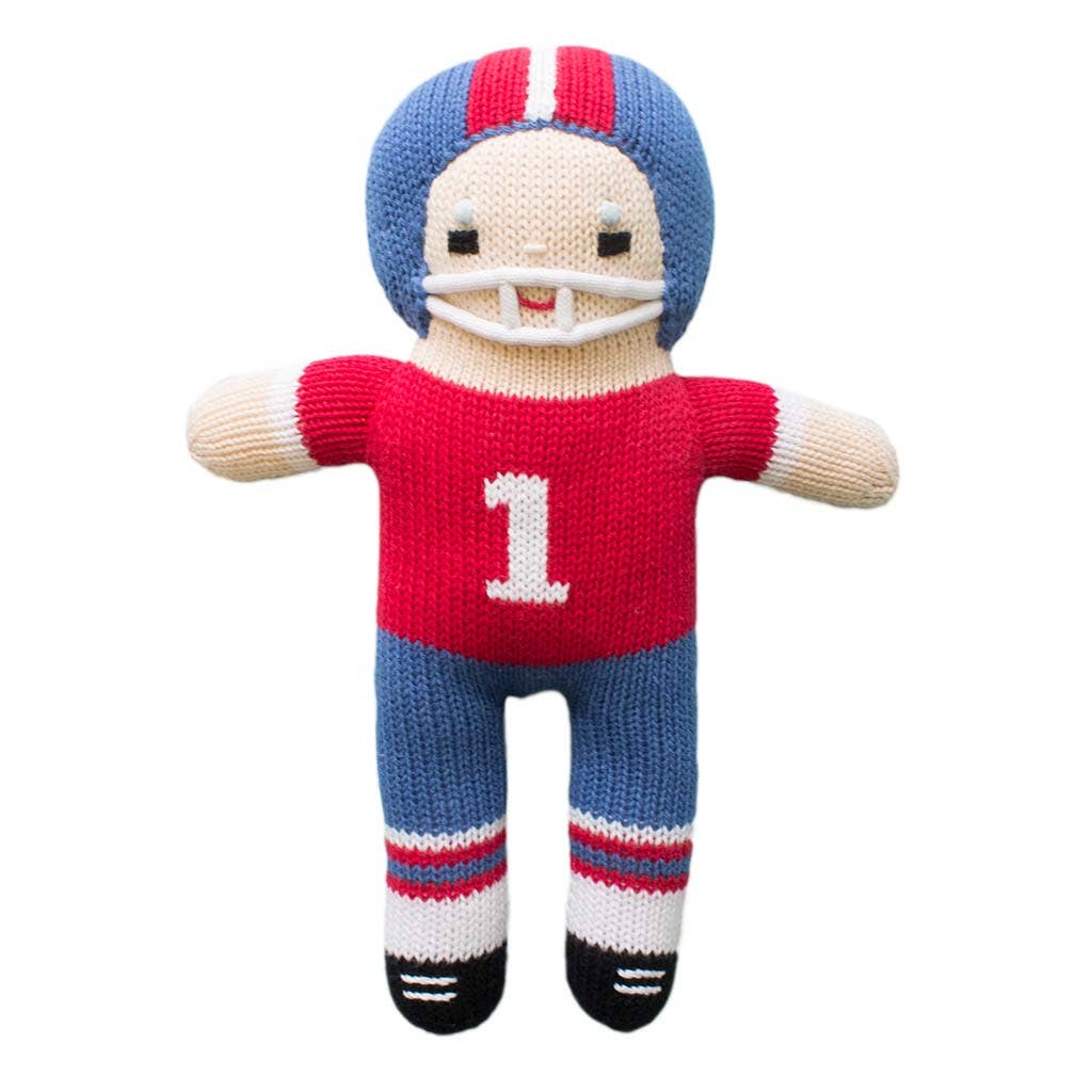 Football Player Knit Dolls: Purple/Gold