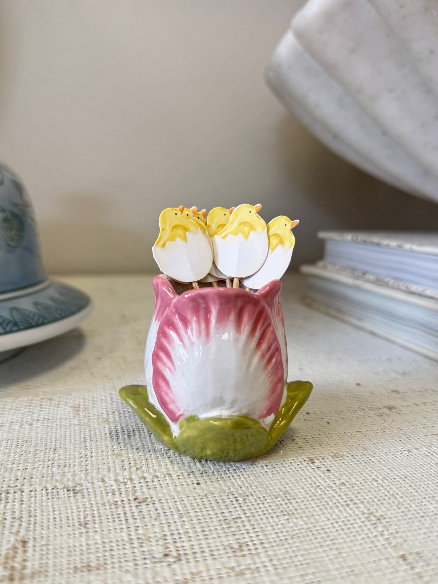 Easter Toothpick Holder with Toothpicks