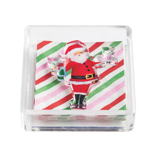 Stripe Napkin Holder & Weight Set