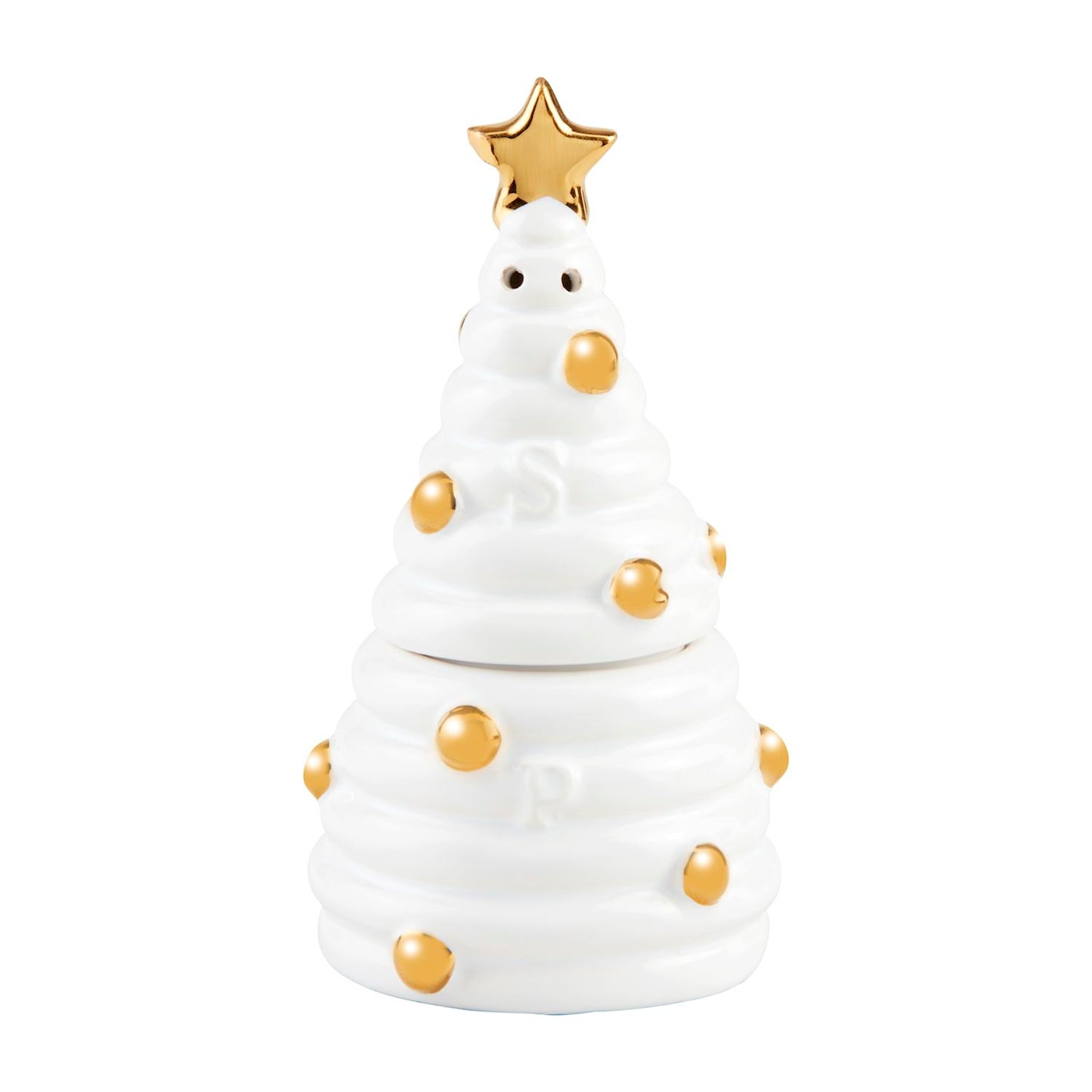 Stacked Salt and Pepper Christmas Tree