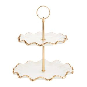 Gold Glass Tiered Server
