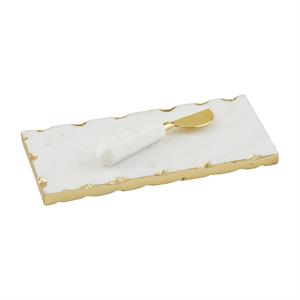 White Marble Everything Plate w/ Spreader