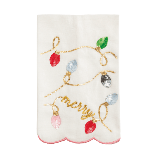 Holiday Sequin Towel