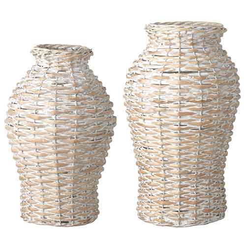 Whitewash Woven Vase