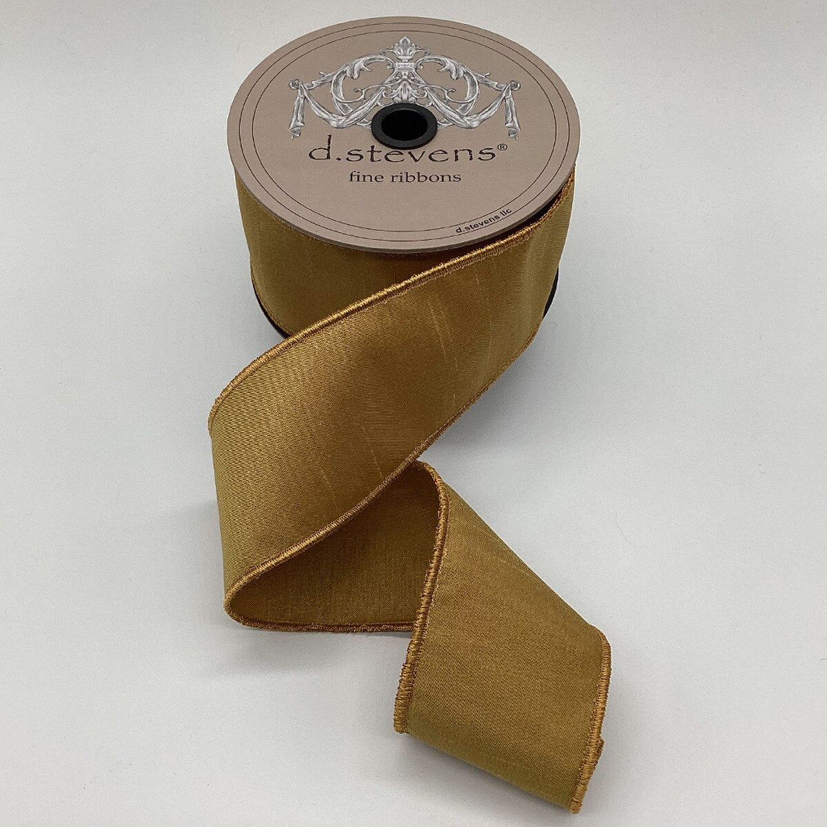 2.5"yds Faux Dream Dupion Ribbon, Bronze