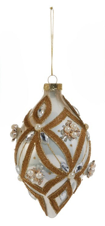 4" Pearl Jewel Embellished Ornaments