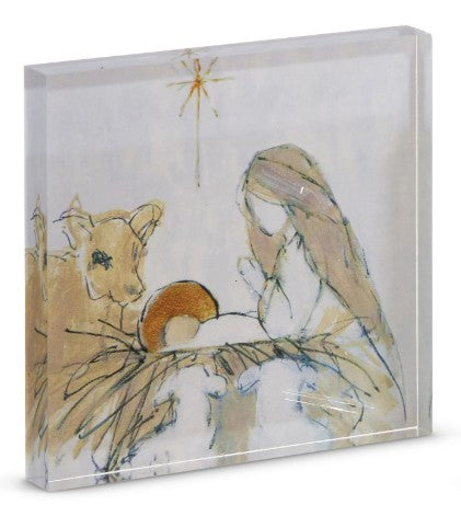6" Glorify Him Acrylic Block