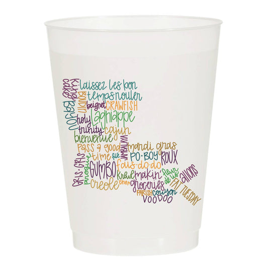 Louisiana Pride Collage Frosted Cups