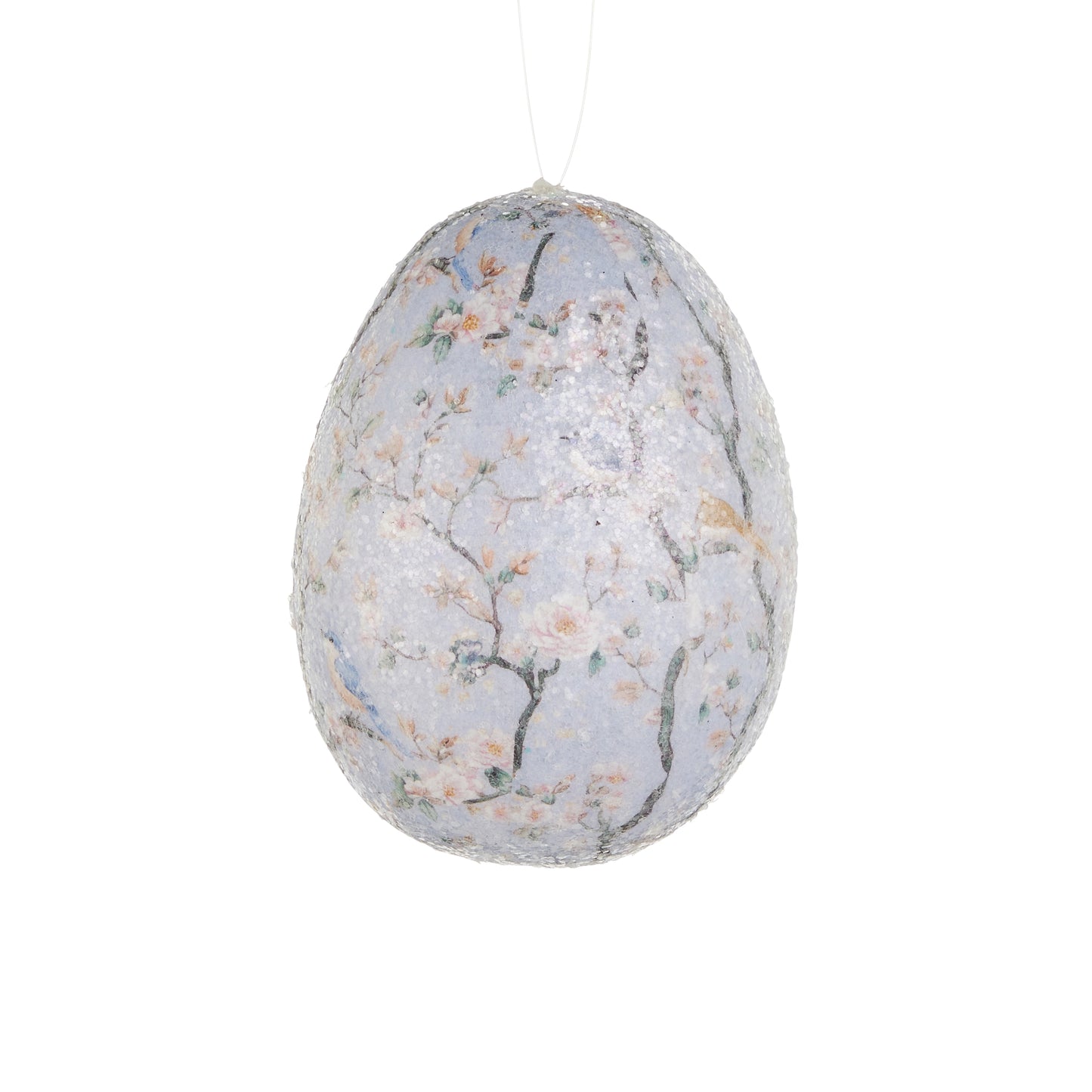 4.5" Patterned Sugared Egg Ornament