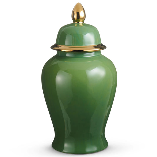 Green and Gold Ginger Jar