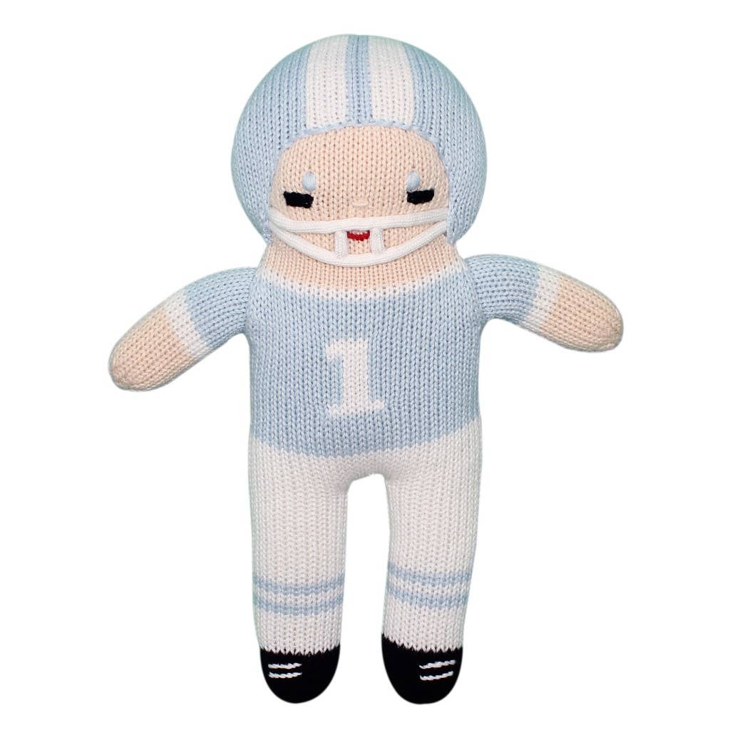 Football Player Knit Dolls: Purple/Gold