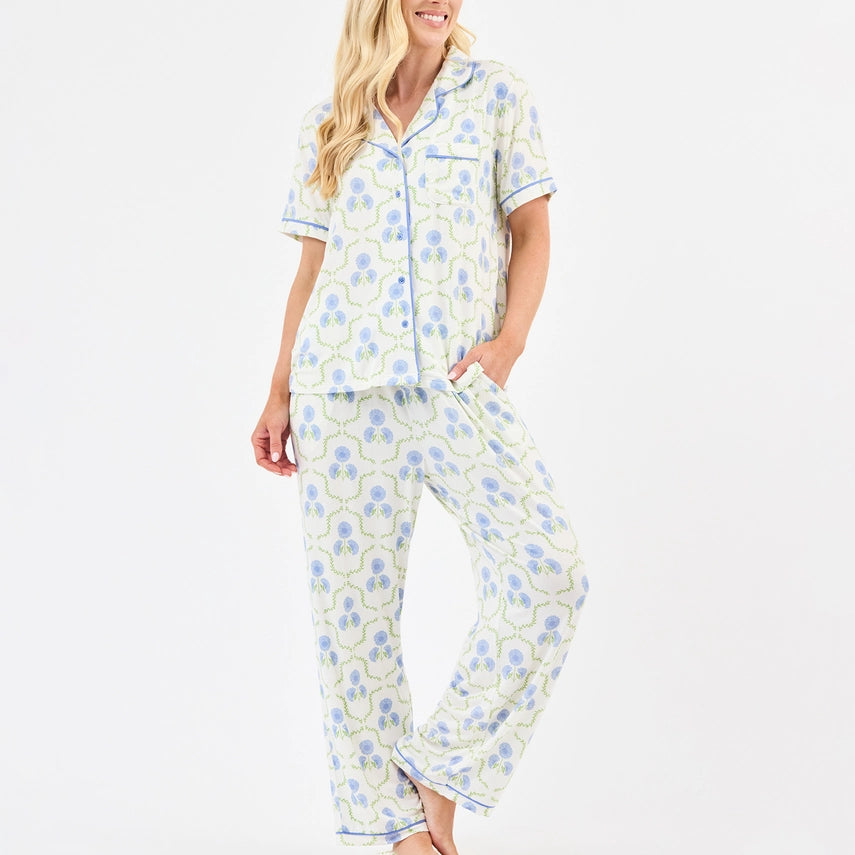 Pant Set Charlotte Sweetbriar Lattice Blue