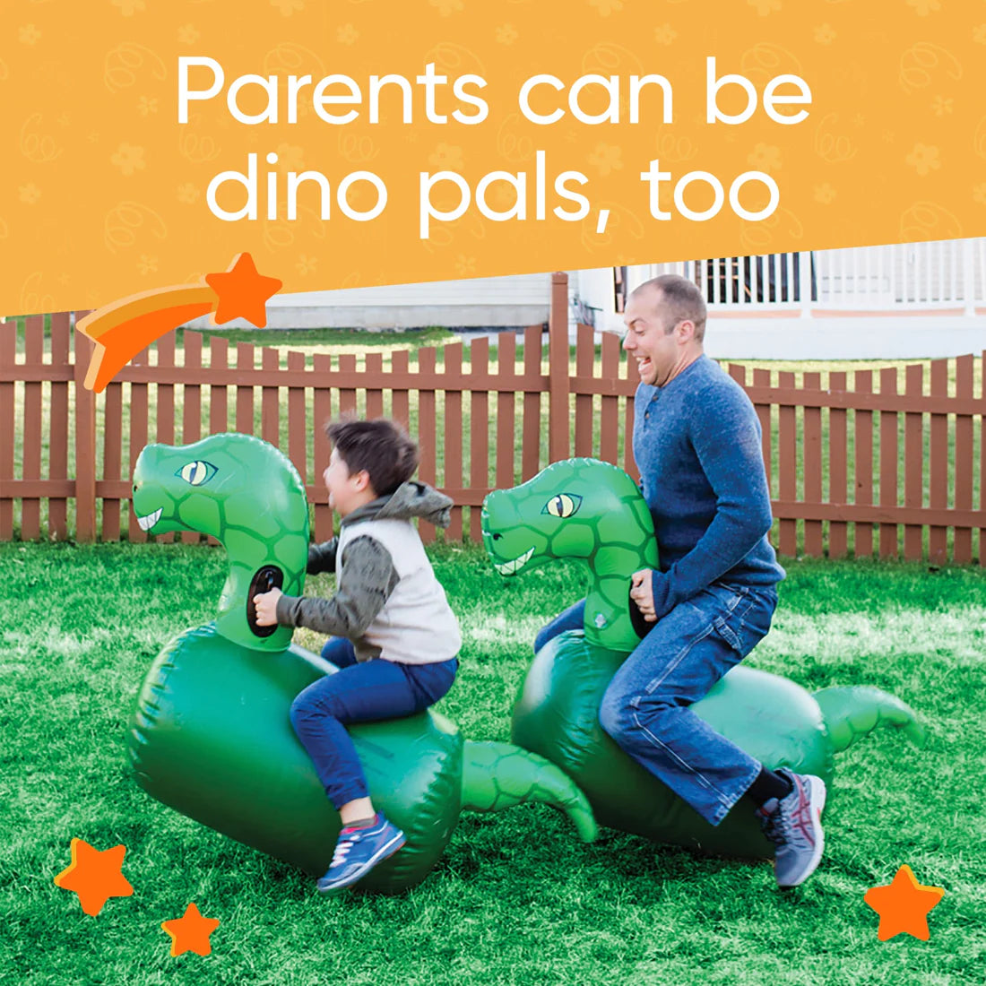 Inflatable Ride-On Hop 'n Go Dino