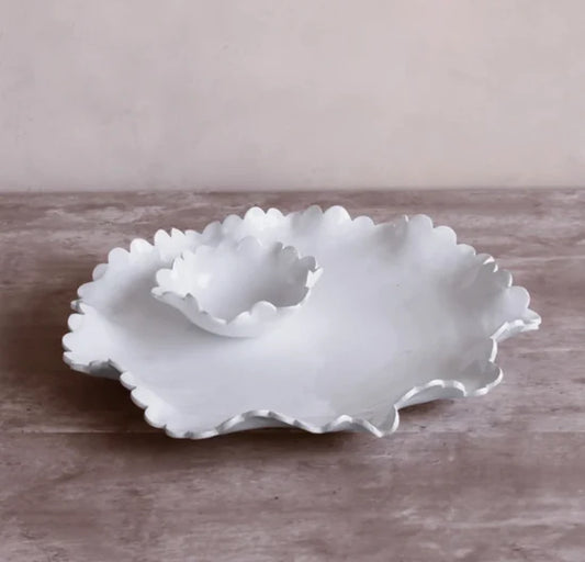 Vida Colette Round Platter with Mini Dip Bowl