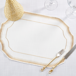 Gold Embroidered Border Placemat