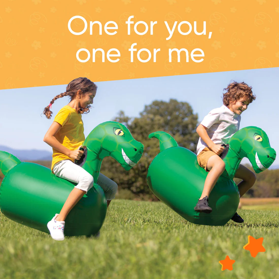 Inflatable Ride-On Hop 'n Go Dino