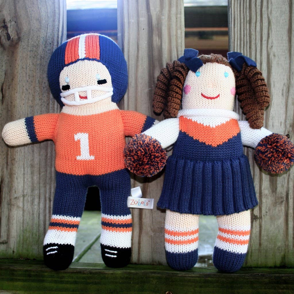 Football Player Knit Dolls: Purple/Gold