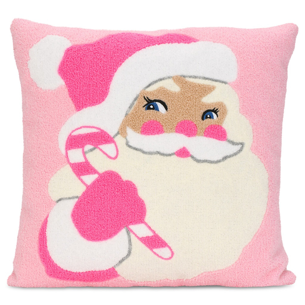 Ol' Saint Nick Chenille Plush Pillow