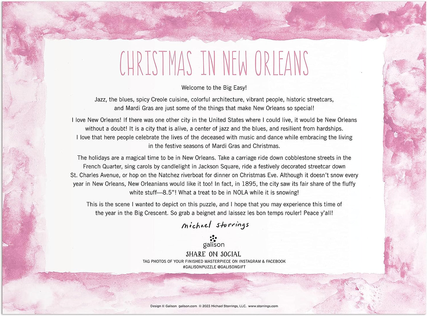 Christmas in New Orleans 1000 Piece Puzzle