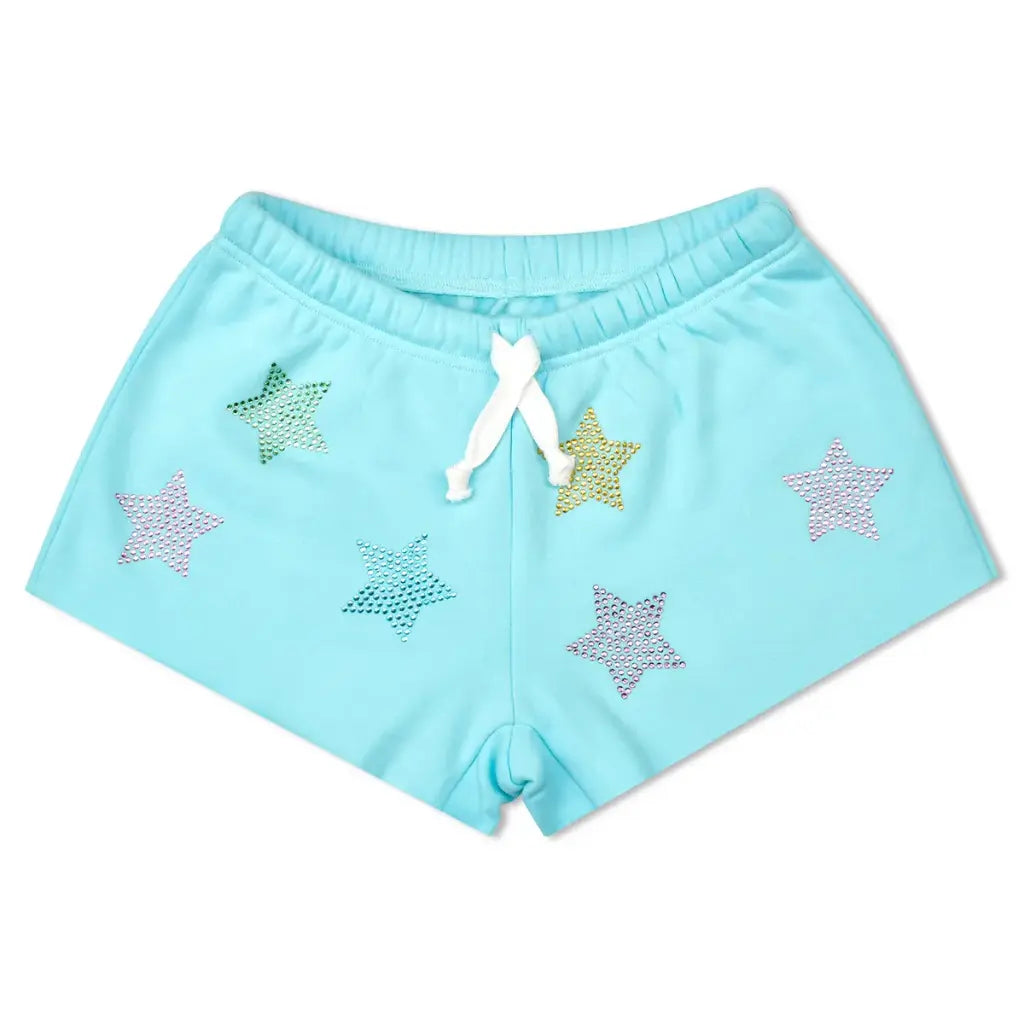 Sparkling Stars Sweat Shorts (youth small: 6-8)