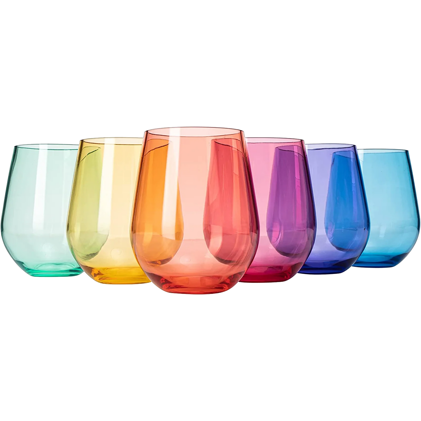 Unbreakable Colored Stemless Wine Glass