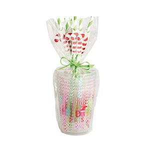 Holiday Party Cup and Straw Set