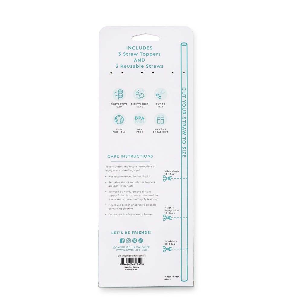 Swig Valentine's Day Reusable Straw Topper Set
