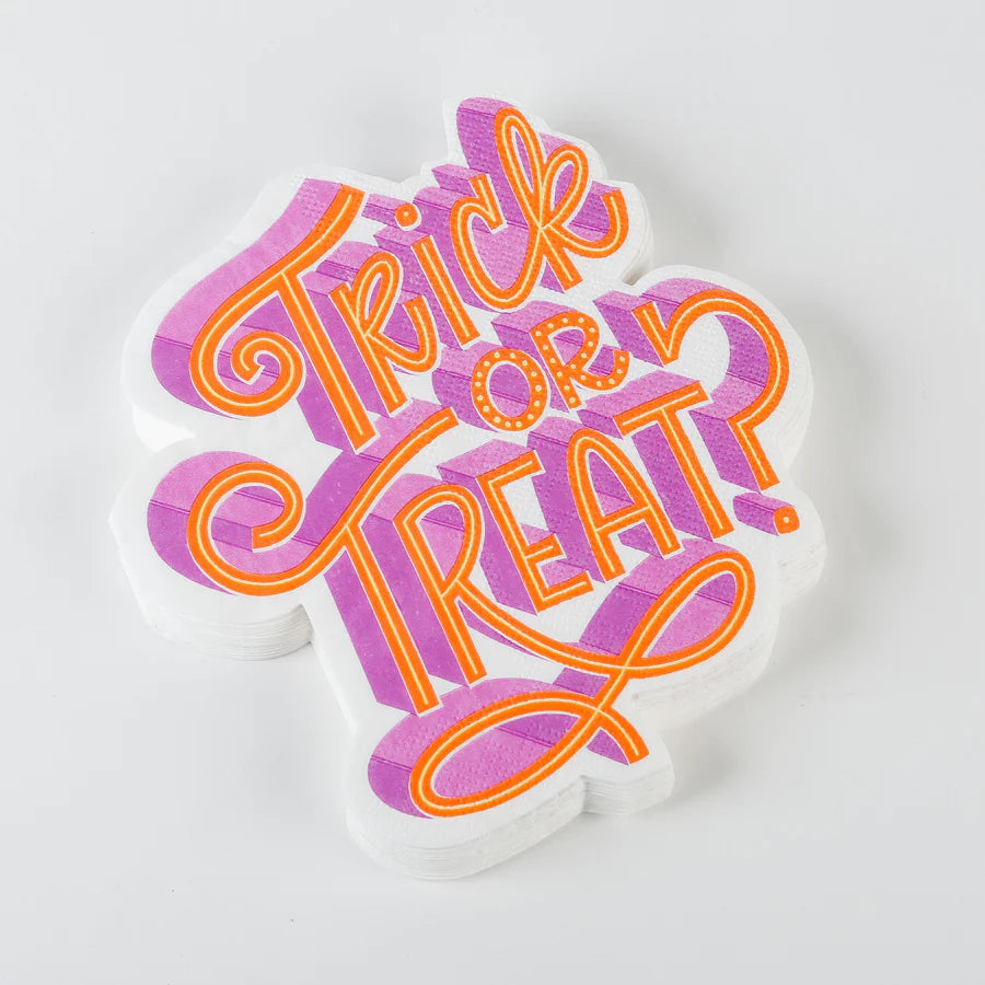 Trick Or Treat Die Cut Beverage Napkins