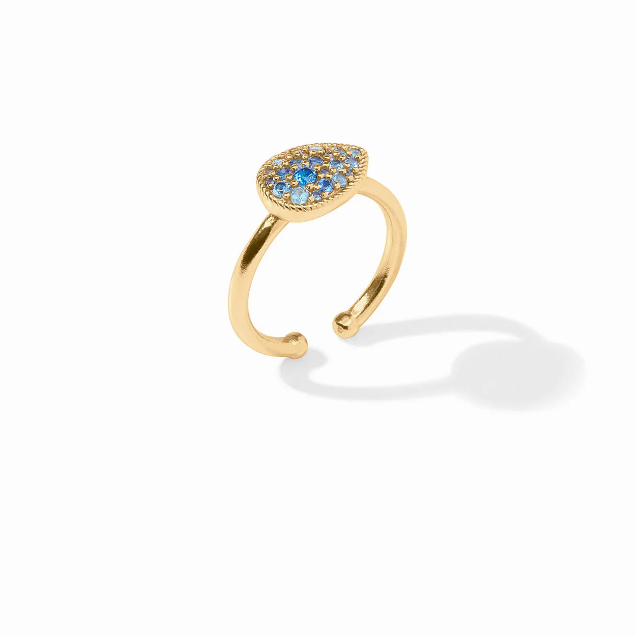 Pave Teardrop Stacking Ring