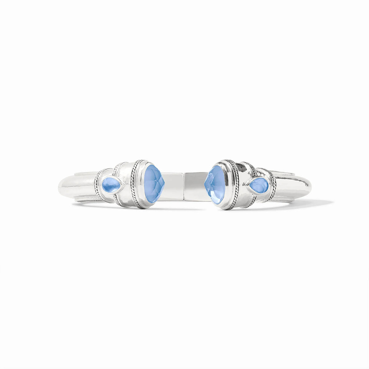 Cannes Demi Cuff- Iridescent Chalcedony Blue/Silver