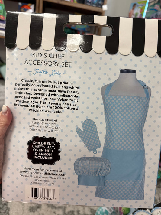 Polka Dot deluxe child boxed apron set