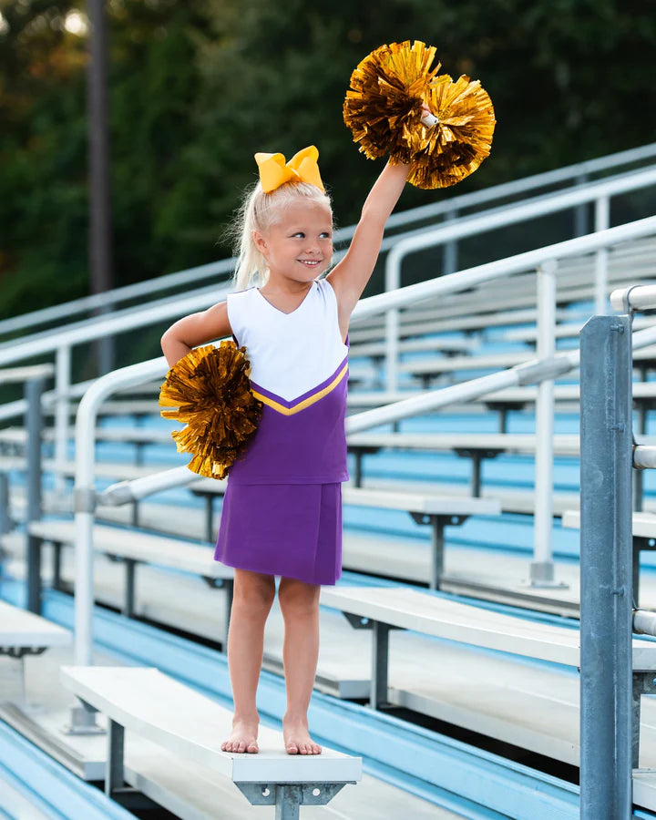Cheer Uniform Skort Set (Purple/Yellow)